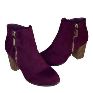 Apt. 9 Maroon / Wine heel booties Size 8